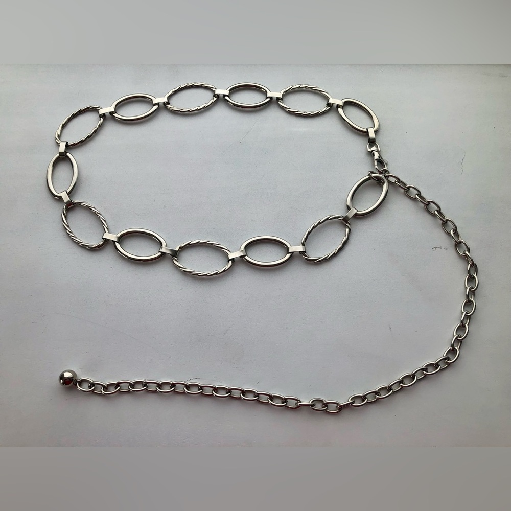 Silver Metal Chain Belt